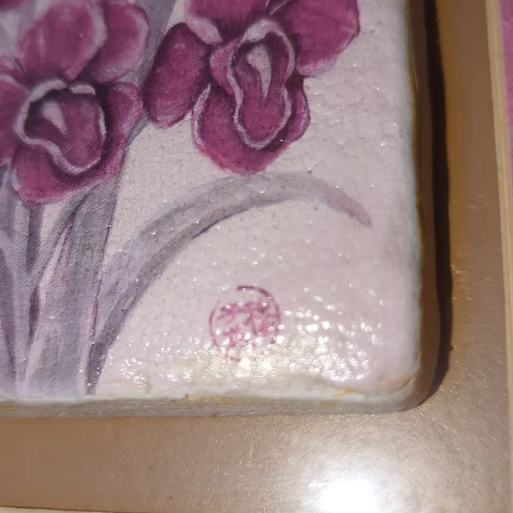 Floral Framed Art Tiles Set